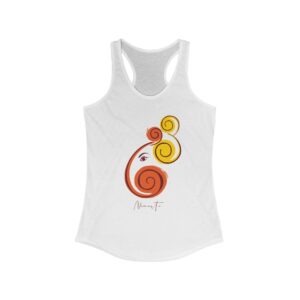 Ganesha Abstract Racerback Tanktop - White