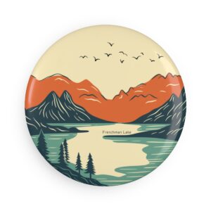Frenchman Lake Button Magnet