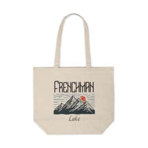 Frenchman Lake Large Canvas Tote Bag